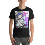 Anime Girl Hugging Panda Men's T-Shirt